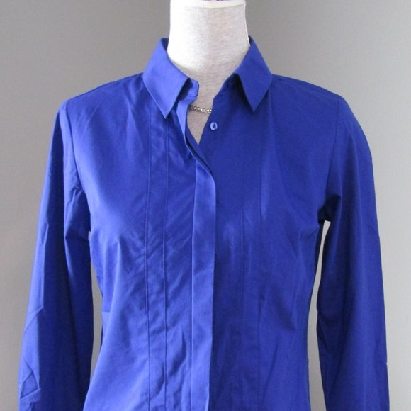 NWT Worthington Petite Verve Violet Pintuck Shirt - Picture 2 of 6